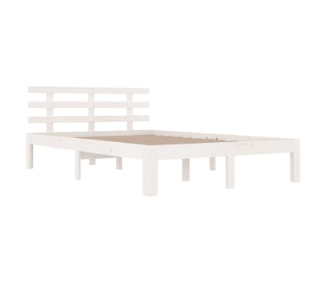 vidaXL Giroletto Bianco in Legno Massello 200x200 cm