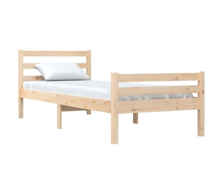 vidaXL R&uacute;mgrind &aacute;n D&yacute;nu Gegnheill Vi&eth;ur 75x190cm L&iacute;til Einbrei&eth;