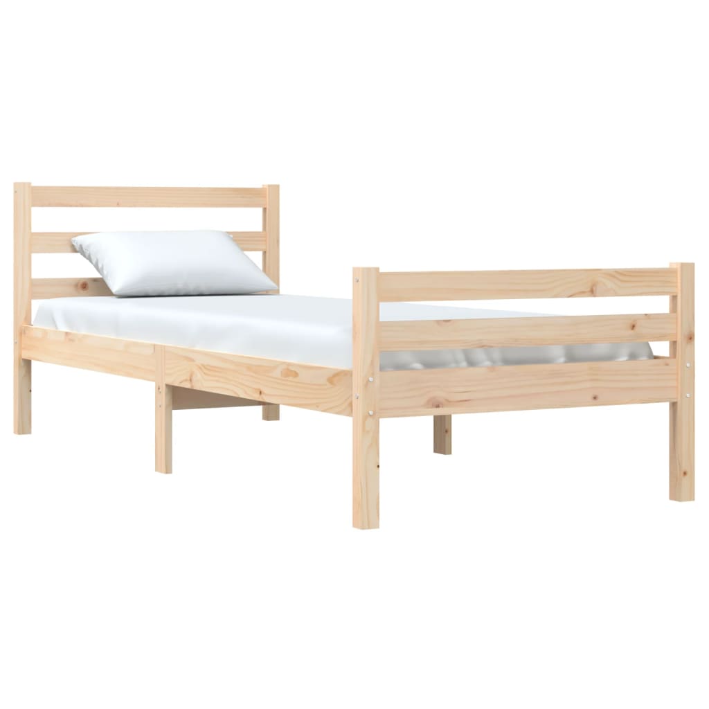 vidaXL Bedframe massief hout 90x200 cm afbeelding