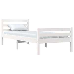 vidaXL Bedframe massief hout wit 90x200 cm