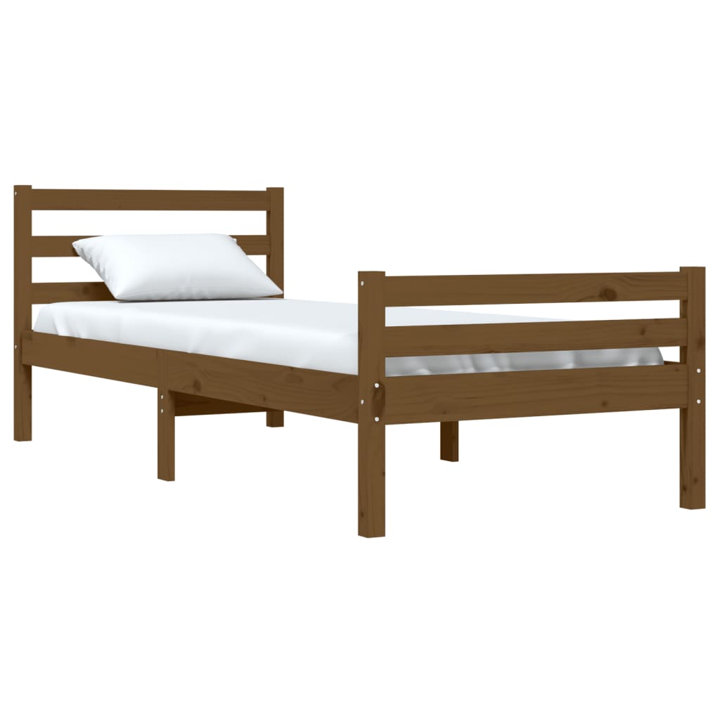 

vidaXL Bedframe massief hout honingbruin 100x200 cm