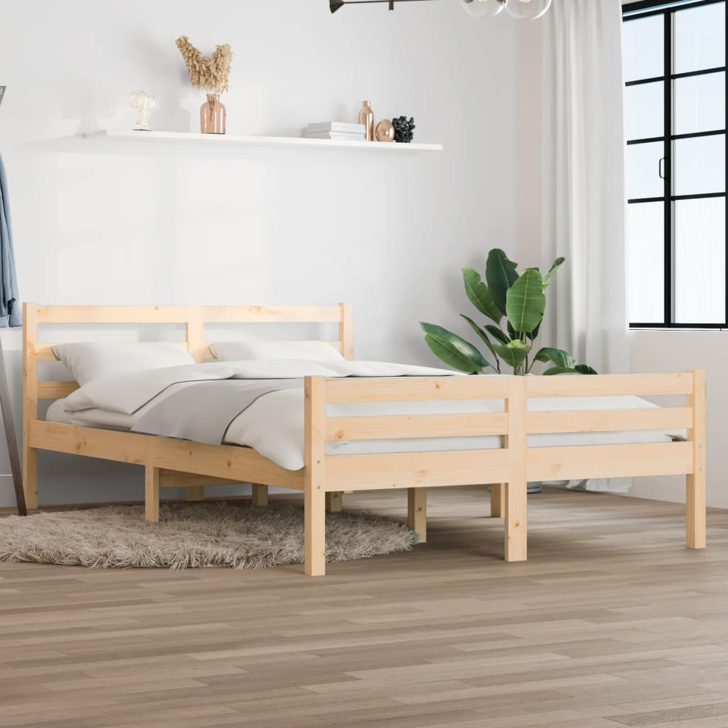 vidaXL Rama ��ka bez materaca, 140x200 cm, lite drewno