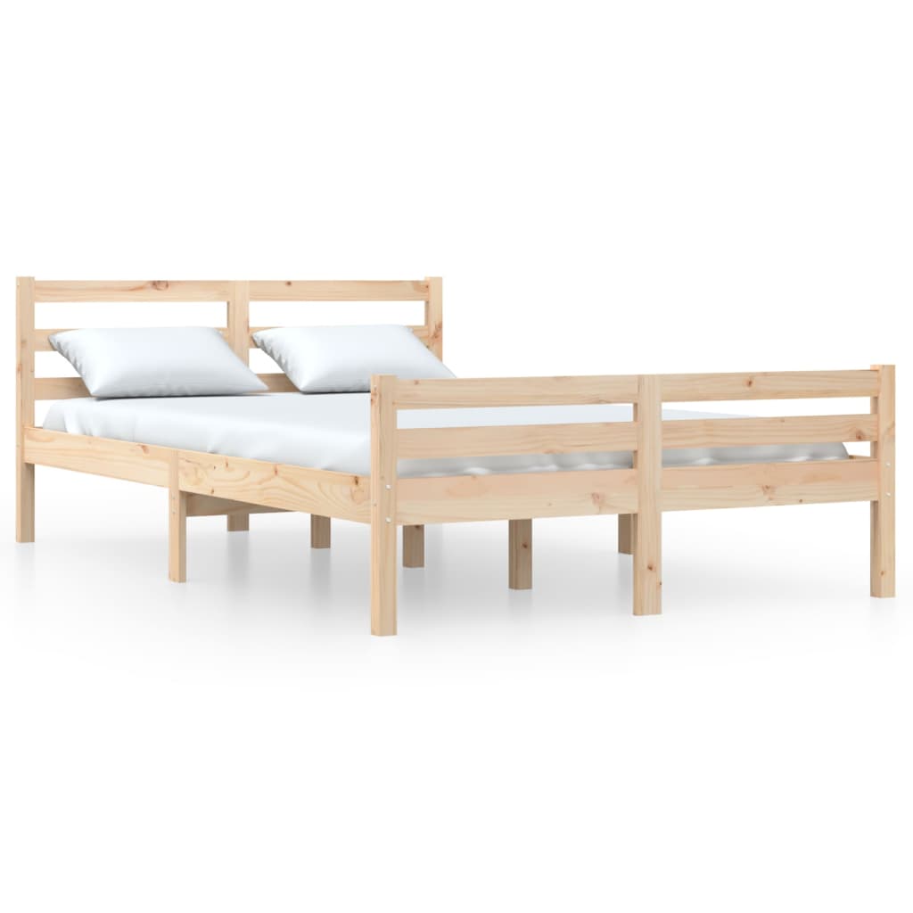 vidaXL Bedframe massief hout 150x200 cm King Size