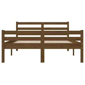Rám postele medově hnědý masivní dřevo 150 x 200 cm King Size - obrázek 5