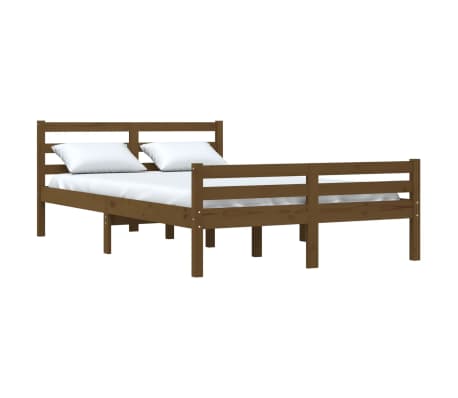 vidaXL Estructura de cama madera maciza marrón miel 160x200 cm