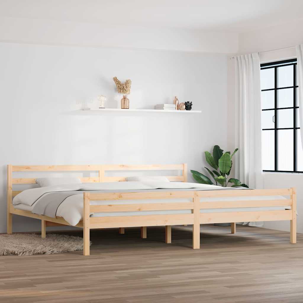 vidaXL Rama ��ka bez materaca, 200x200 cm, lite drewno