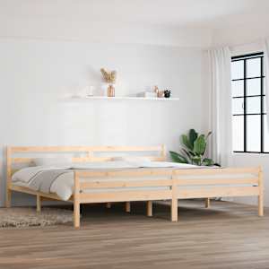 Posteljni okvir iz trdnega lesa 200x200 cm