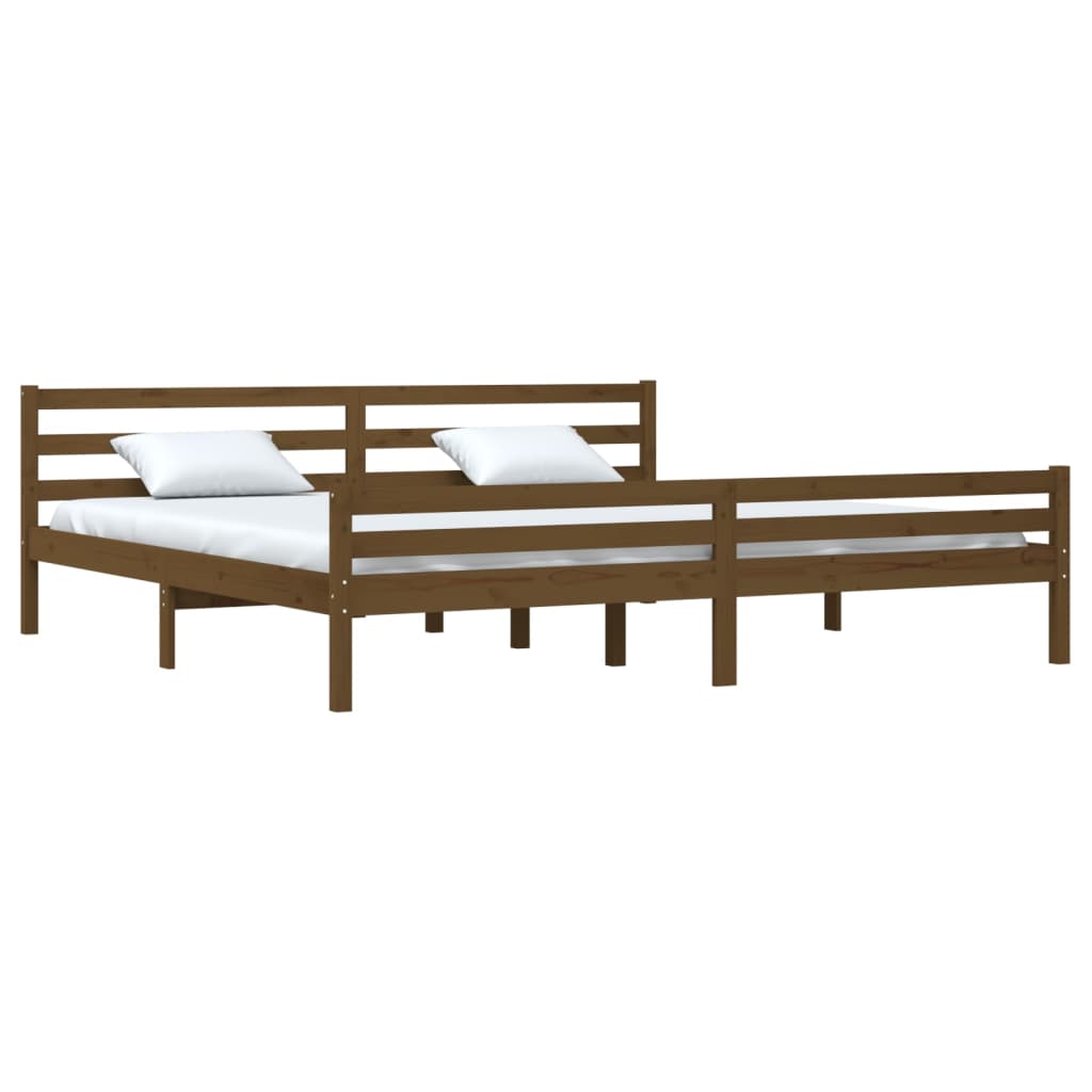

vidaXL Bedframe massief hout honingbruin 200x200 cm