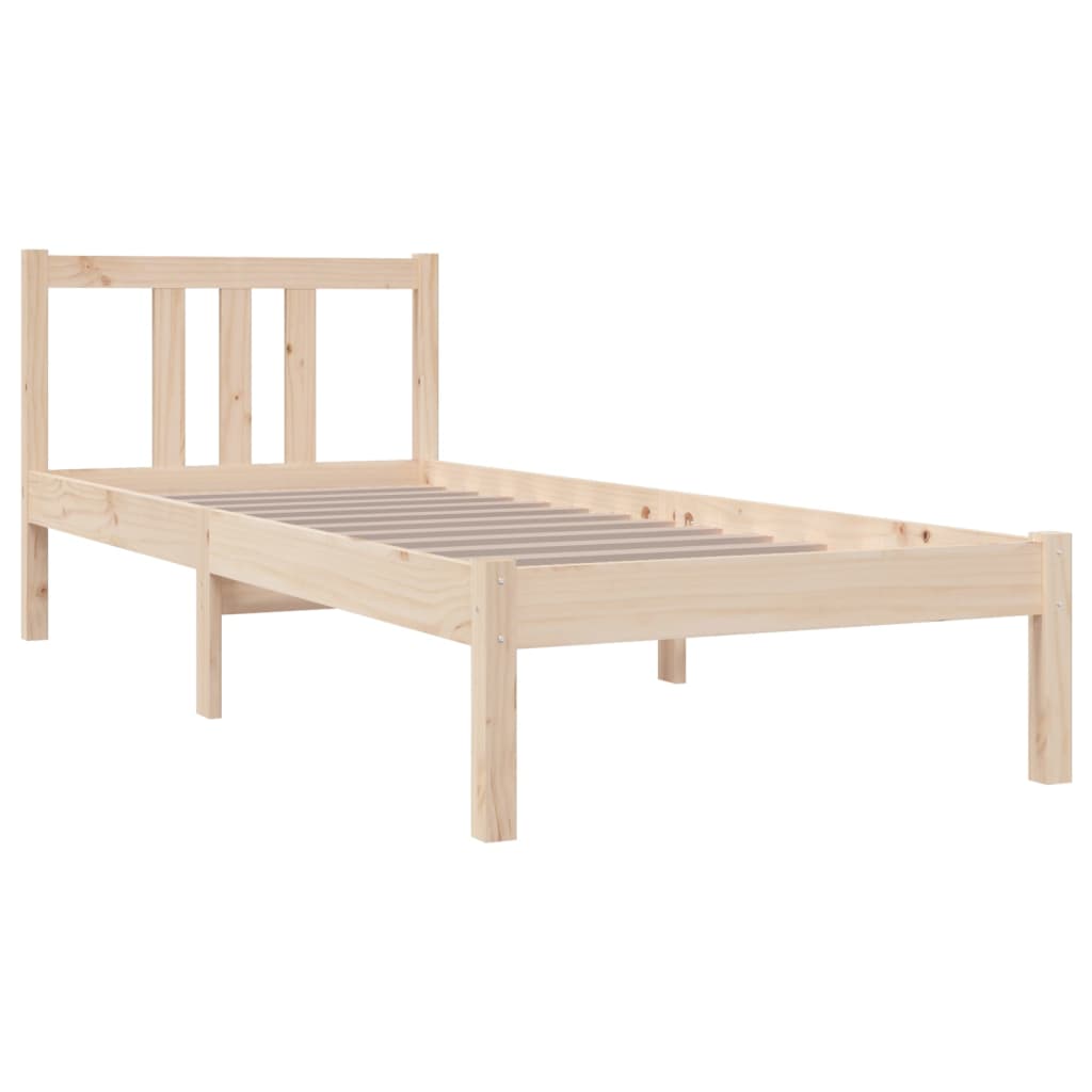 

vidaXL Bedframe massief hout 75x190 cm 2FT6 Small Single