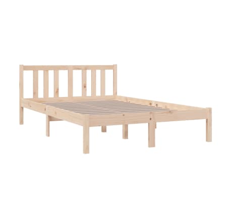 vidaXL Bed Frame without Mattress Solid Wood 120x190 cm Small Double Small Double