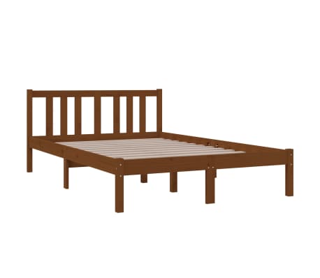 vidaXL Πλαίσιο Κρεβατιού Μελί 120x190 εκ. Μασίφ Ξύλο Small Double