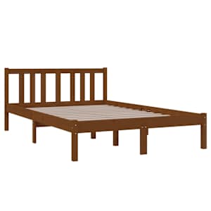 vidaXL Πλαίσιο Κρεβατιού Μελί 120x190 εκ. Μασίφ Ξύλο Small Double