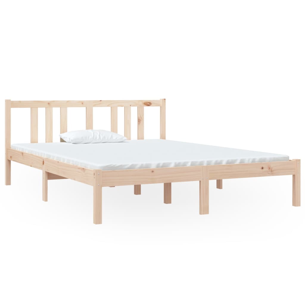 vidaXL Bedframe massief hout 140x190 cm