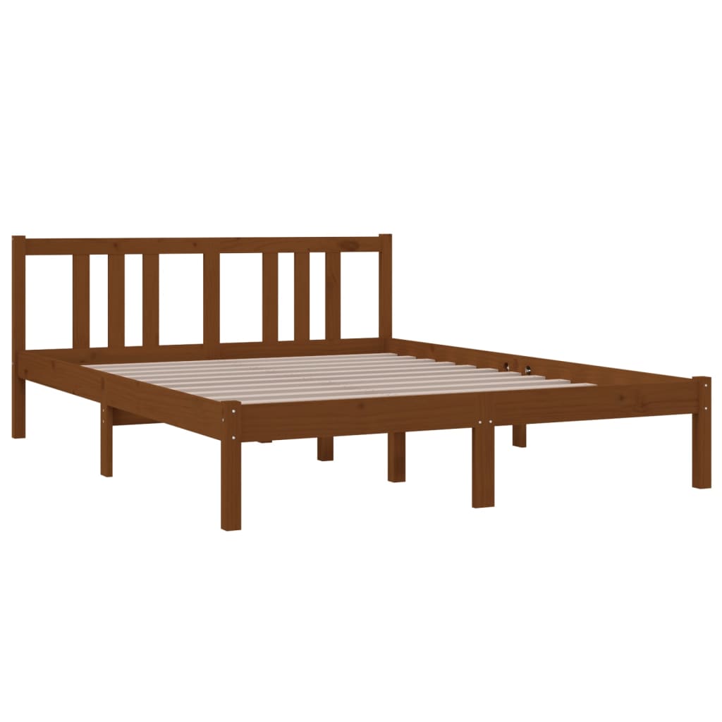 

vidaXL Bedframe massief hout honingbruin 140x190 cm