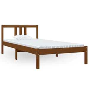 Rám postele medově hnědý masivní dřevo 90 x 200 cm - obrázek 2