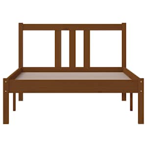 Rám postele medově hnědý masivní dřevo 90 x 200 cm - obrázek 4