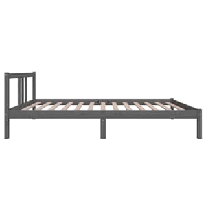 Rám postele šedý masivní dřevo 100 x 200 cm - obrázek 5