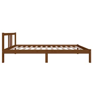 Rám postele medově hnědý masivní dřevo 100 x 200 cm - obrázek 5