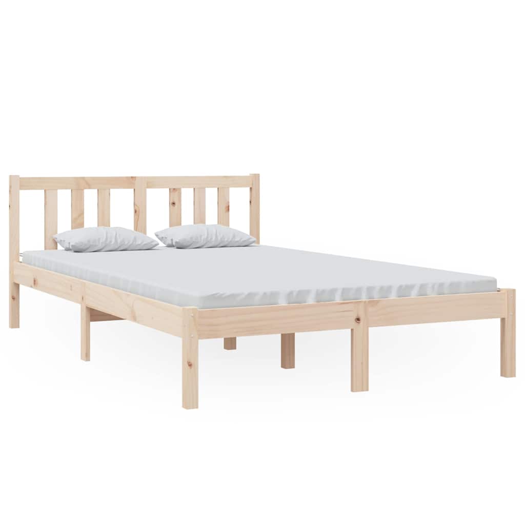 vidaXL Bedframe zonder matras massief hout 120x200 cm bruin, foto 3
