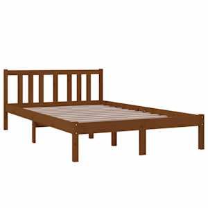 vidaXL Sengeramme honningbrun heltre 120x200 cm