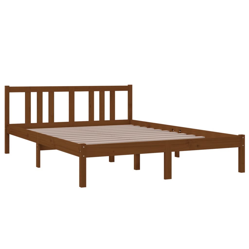 

vidaXL Bedframe massief hout honingbruin 140x200 cm