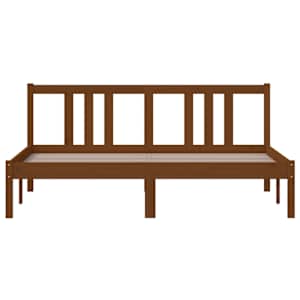 Rám postele medově hnědý masivní dřevo 150 x 200 cm King Size - obrázek 4