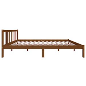 Rám postele medově hnědý masivní dřevo 150 x 200 cm King Size - obrázek 5