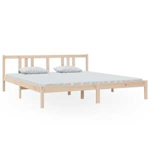 Rám postele masivní dřevo 180 x 200 cm Super King Size - obrázek 2