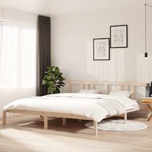 Rám postele masivní dřevo 180 x 200 cm Super King Size - obrázek 1