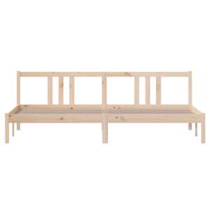 Rám postele bez matrace masivní dřevo 200 x 200 cm - obrázek 4