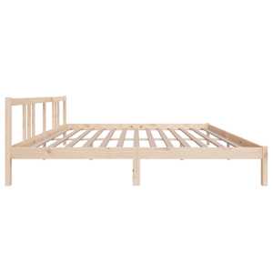 Rám postele bez matrace masivní dřevo 200 x 200 cm - obrázek 5