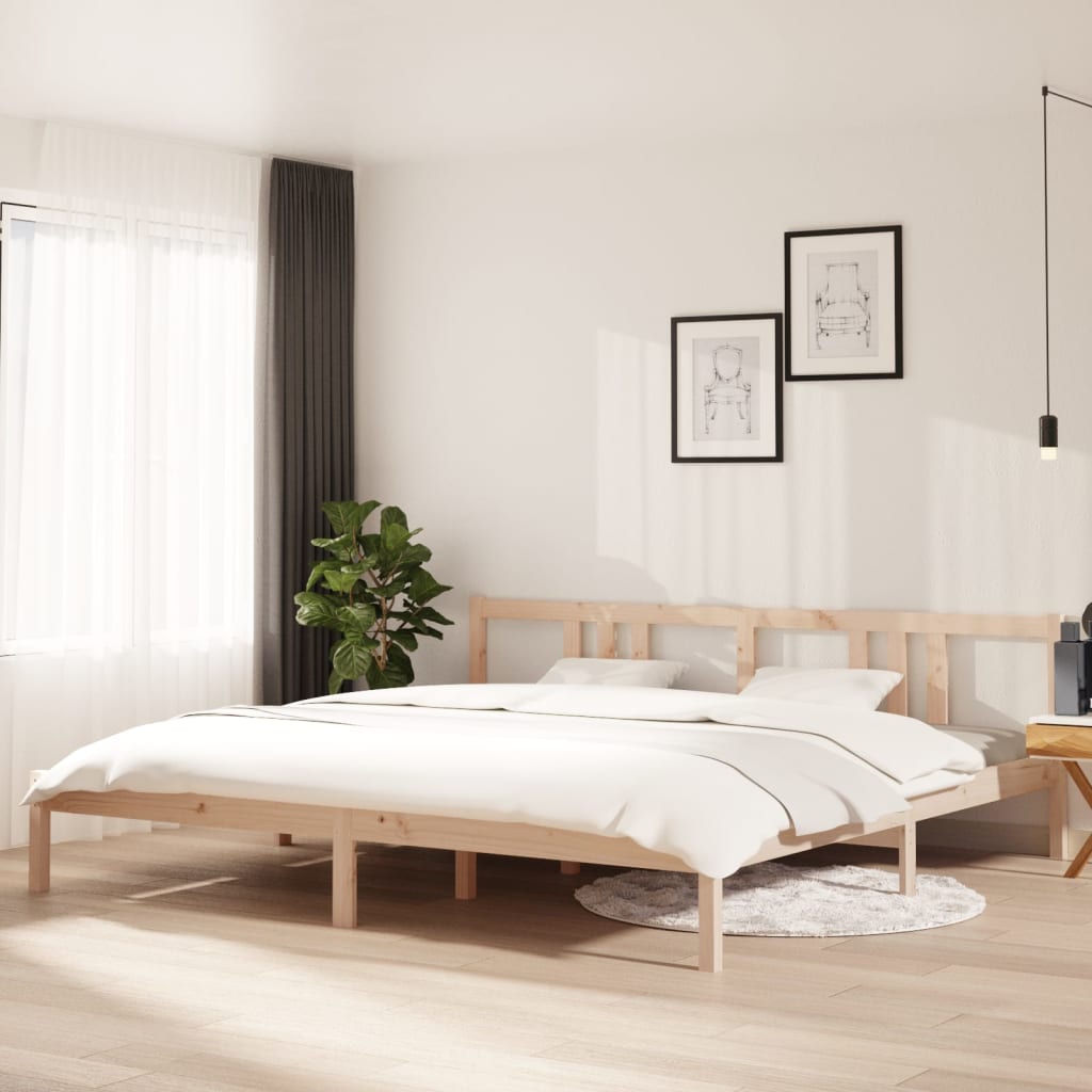 vidaXL Rama ��ka bez materaca, 200x200 cm, lite drewno