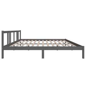 Rám postele šedý masivní dřevo 200 x 200 cm - obrázek 5
