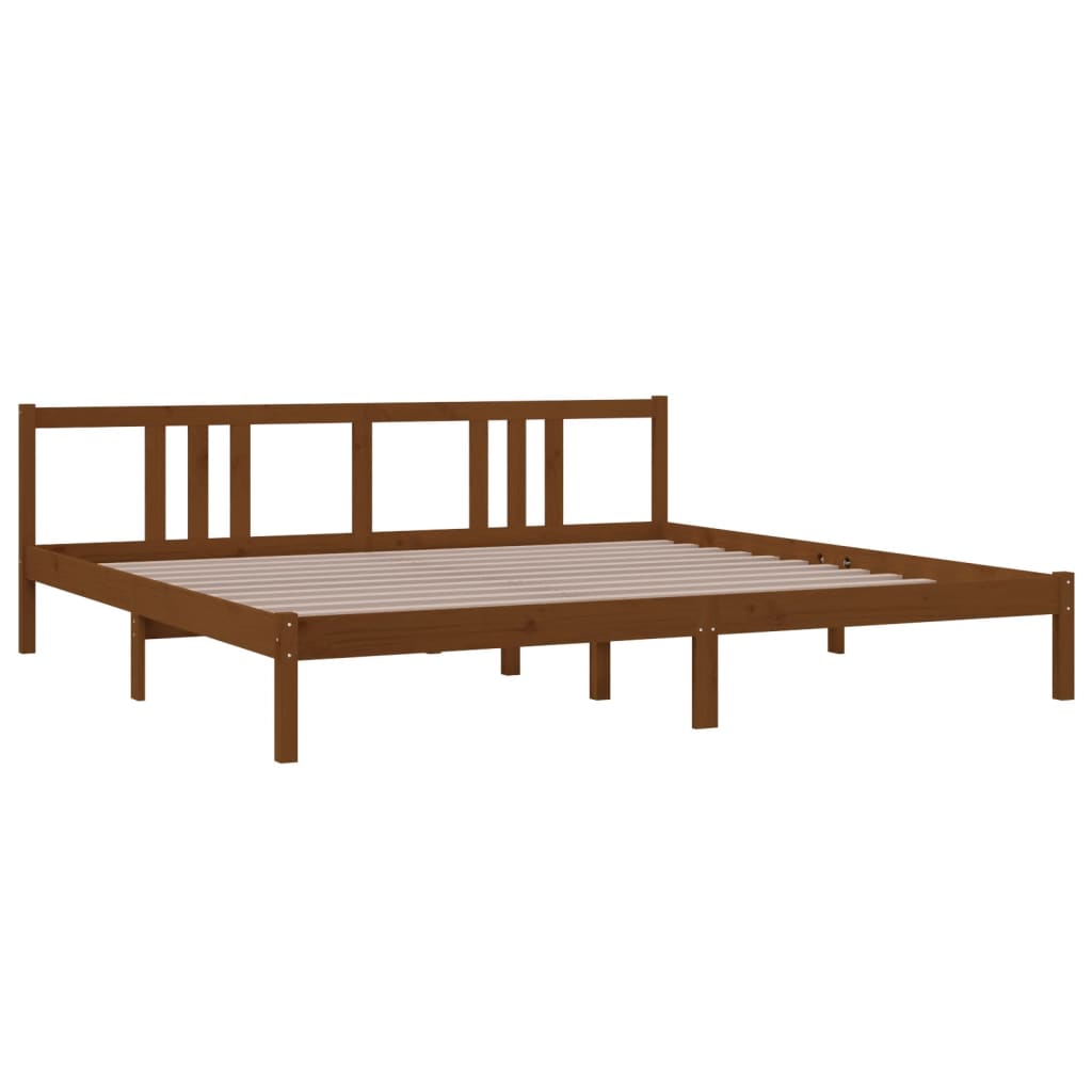 

vidaXL Bedframe massief hout honingbruin 200x200 cm