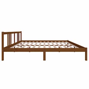 Rám postele medově hnědý masivní dřevo 200 x 200 cm - obrázek 5