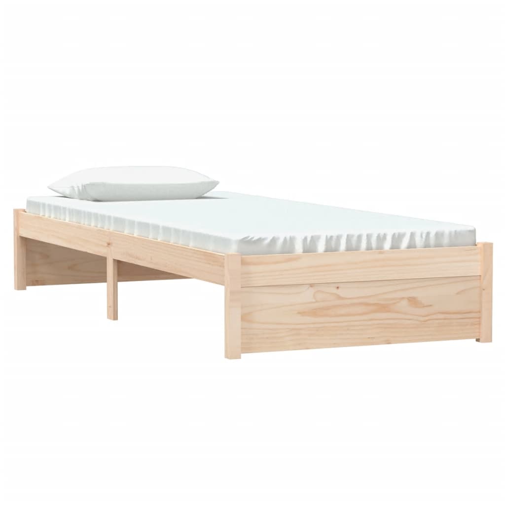 vidaXL Bedframe massief hout 75x190 cm 2FT6 Small Single