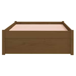 Rám postele medově hnědý masivní dřevo 75x190cm malé jednolůžko - obrázek 5