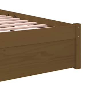 Rám postele medově hnědý masivní dřevo 75x190cm malé jednolůžko - obrázek 7