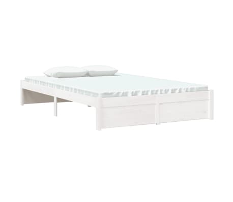 vidaXL Massivholzbett Wei&szlig; 120x190 cm