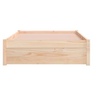 Rám postele bílý masivní dřevo 100 x 200 cm - obrázek 5