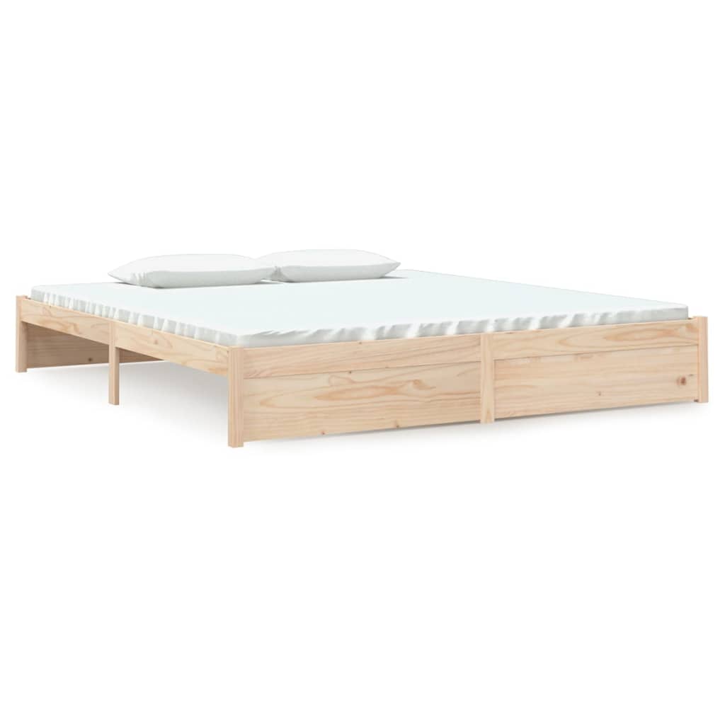 vidaXL Bedframe massief hout 180x200 cm Super King Size