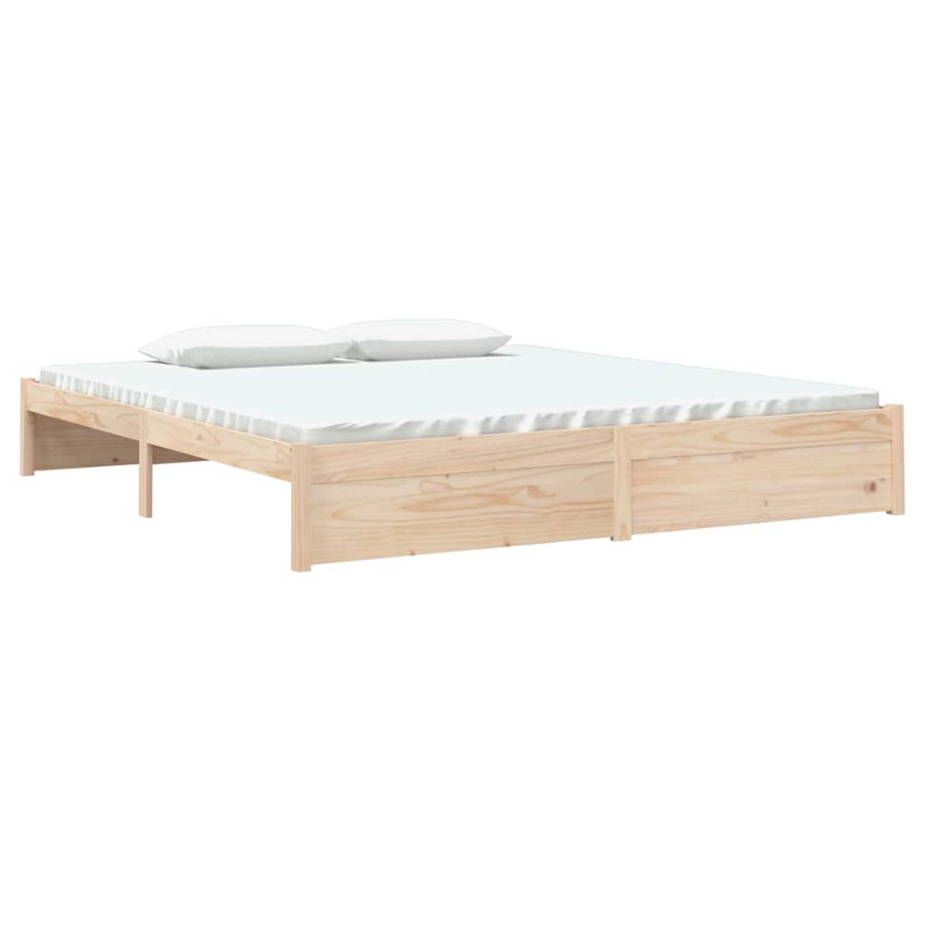 vidaXL Cadru de pat Super King, 180x200 cm, lemn masiv