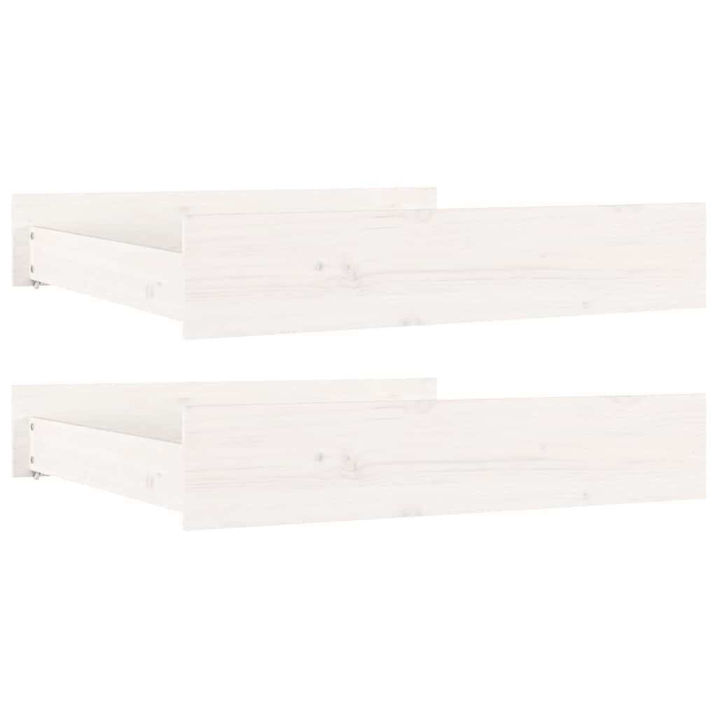 Thumbnail - vidaXL Bettschubladen 2 Stk. Weiß Massivholz Kiefer