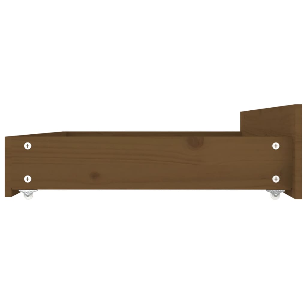 Cassettoni Da Letto 4 Pz In Legno Massello Di Pino Miele VidaXL 16 width=274