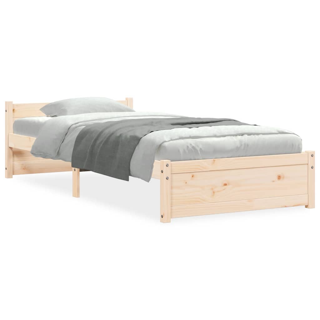 vidaXL Rám postele masivní dřevo 90 x 190 cm Single