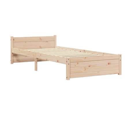 vidaXL Sengeramme heltre furu 90x190 cm Single