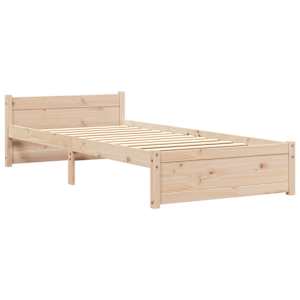 vidaXL Sengeramme heltre furu 90x190 cm Single