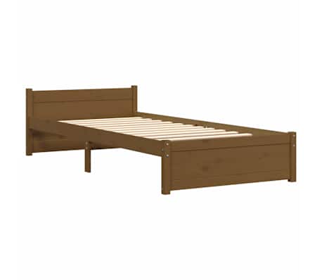 vidaXL Bedframe massief hout honingbruin 90x190 cm
