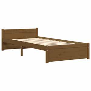 vidaXL Bedframe massief hout honingbruin 90x190 cm