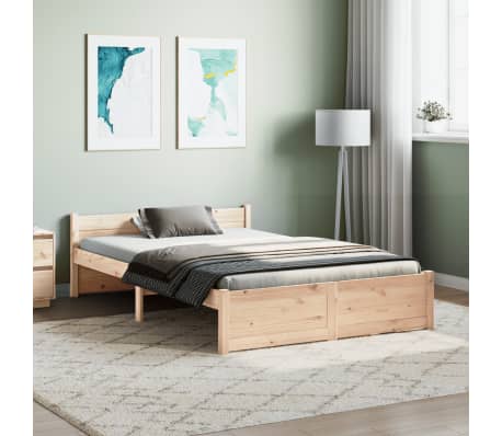 vidaXL Bedframe massief hout 120x190 cm Small Double